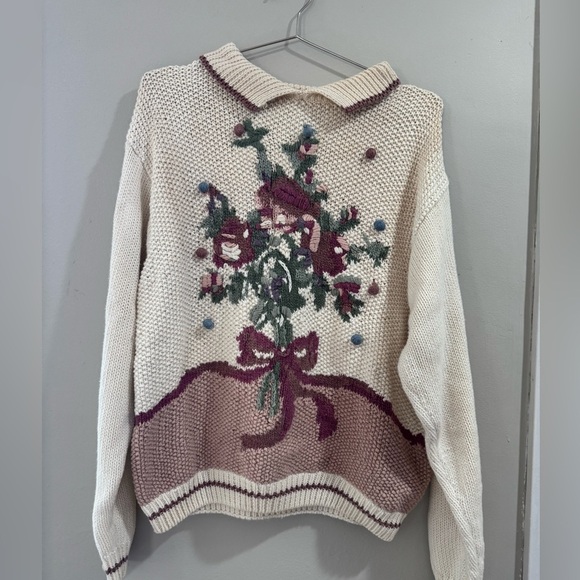 vintage Russ floral bouquet sweater - Picture 1 of 7